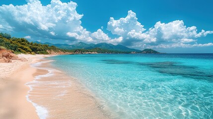 Tranquil Beach with Crystal Clear Water