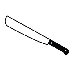 Fototapeta premium a machete or big knife, vector silhouette, 