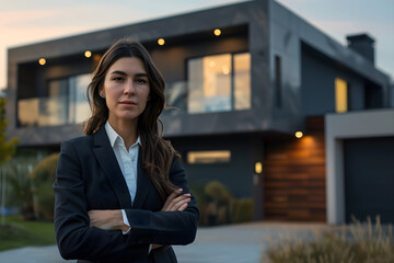  Self-confident woman Real estate agent