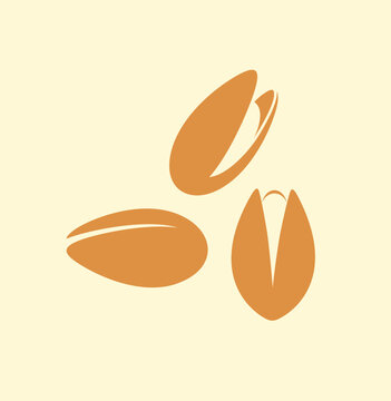 Pistachio  logo. Isolated pistachio on white background