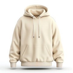 Warm hoodie, fashion element, detailed 3D render, modern style, isolated on white background