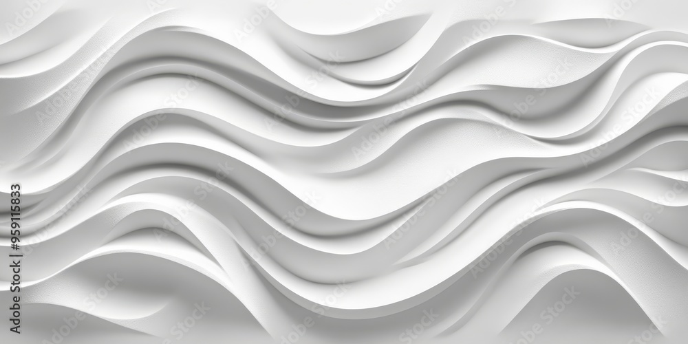 Poster this captivating abstract design features elegant white waves that enhance interiors, adding a chic 