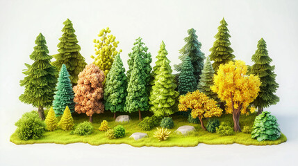 A beautiful small forest clipart