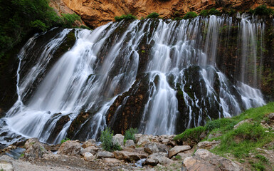 Kapuzbasi Waterfalls, located in Kayseri, Turkey, is one of the most important waterfalls of the country.  © sinandogan