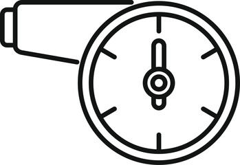 Simple vector icon of a stopwatch, perfect for representing timekeeping during sports and other activities