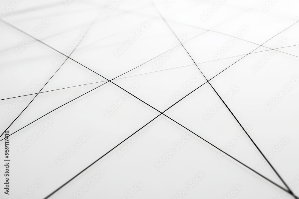 Aufkleber minimalist web design backdrop with a clean, white background and thin, black geometric lines formin