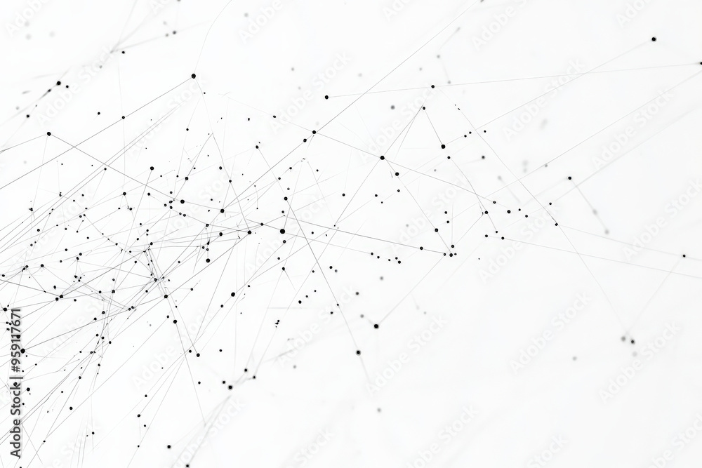 Aufkleber minimalist web design backdrop with a clean, white background and thin, black geometric lines formin