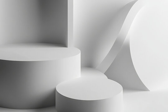 A minimalist 3D abstract background with simple, geometric shapes in soft greys and whites. The clean, uncluttered design conveys a sense of clarity and professionalism.