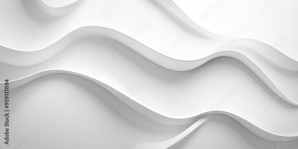 Poster a clean 3d light white background with abstract patterns and smooth, diffused light. the design feat