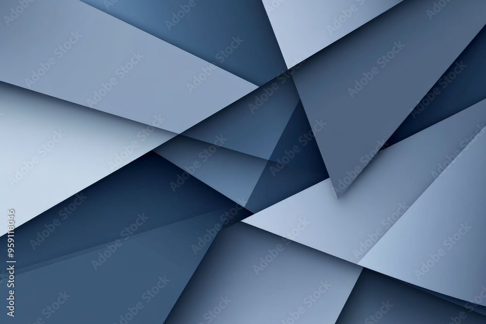 Poster a sleek abstract modern business background with overlapping geometric shapes in shades of blue and 