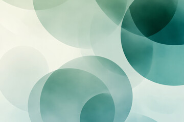 An abstract business background with overlapping circles and soft gradients in a palette of blues and greens. The design is calming and modern, conveying a sense of trust and reliability.