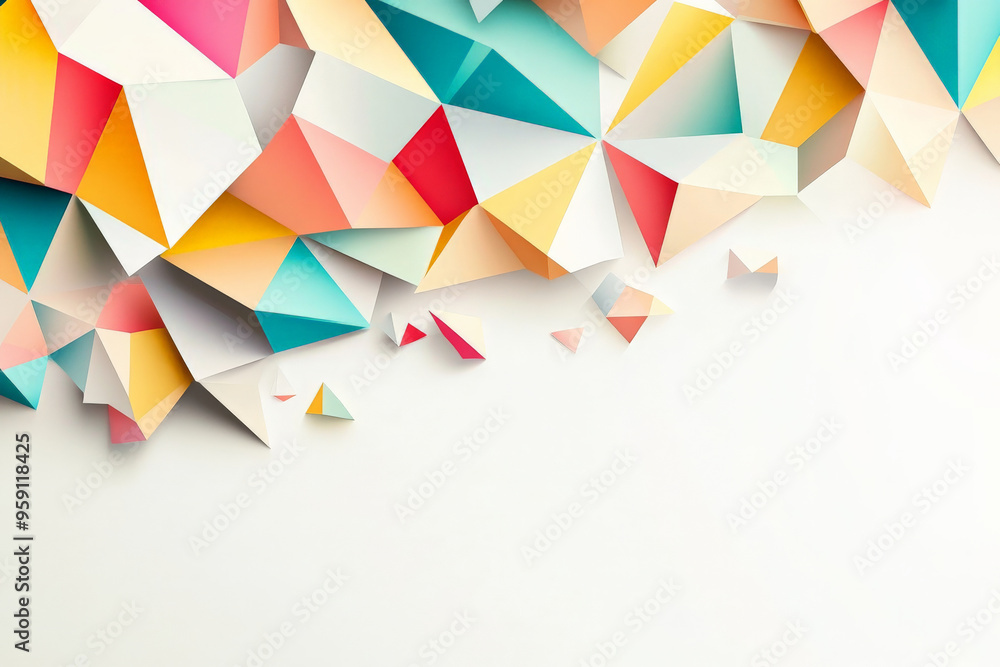 Poster modern web design backdrop featuring a smooth, white background with colorful, abstract patterns of 
