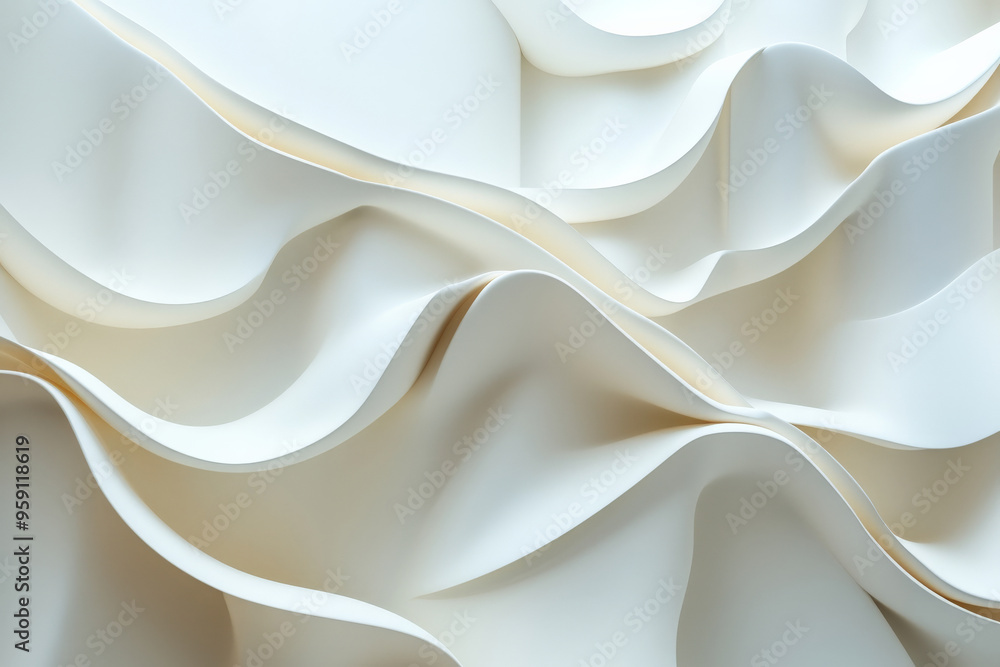 Poster an elegant 3d light white background with subtle gradients and smooth, flowing lines. the design fea