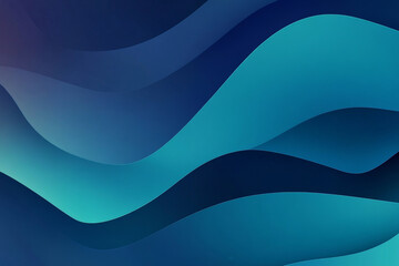 Obraz premium Sleek modern web design backdrop featuring a gradient from deep blue to turquoise, with subtle abstract waves in the background. The design is clean and minimalistic, perfect for showcasing