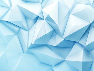 Obraz premium Blue and white background with low-poly geometric shapes Generative AI
