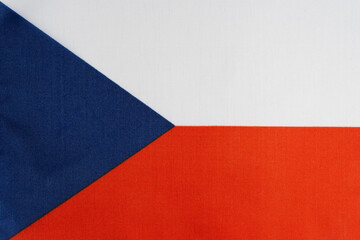 National flag Czech Republic as background, closeup.