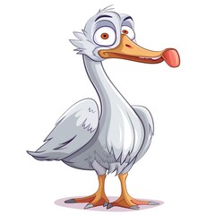 Obraz premium Geese Guilt emotion fantasy animal cartoon isolated whitebackground