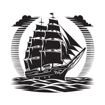 recommend clip art: Maritime Brig Silhouette Vector Illustrations – Ready to Use