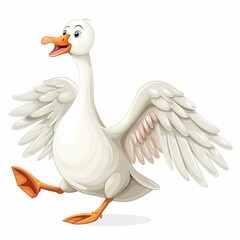 Obraz premium Geese Spirit animal cartoon isolated whitebackground 16:9