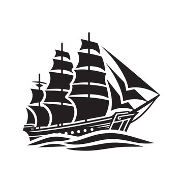 recommend clip art: Maritime Brig Silhouette Vector Illustrations – Ready to Use