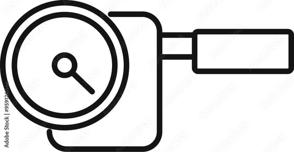 Poster manometer measuring device showing pressure icon outline vector