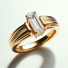 golden ring with diamonds