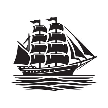 recommend clip art: Maritime Brig Silhouette Vector Illustrations – Ready to Use