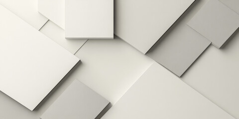 Obraz premium A minimalist background with light color blocks in soft gray and white. The design features a sleek, modern appearance with clean lines and subtle, flowing textures.