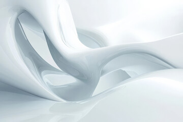 A futuristic 3D light white background with soft, reflective surfaces and gentle gradients. The design features a sleek, modern appearance with a sense of depth and elegance.