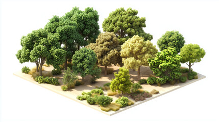 A beautiful small forest clipart