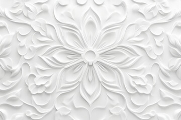 A sophisticated 3D light white background with intricate patterns and a soft glow. The design incorporates gentle gradients and subtle textures for a polished look.