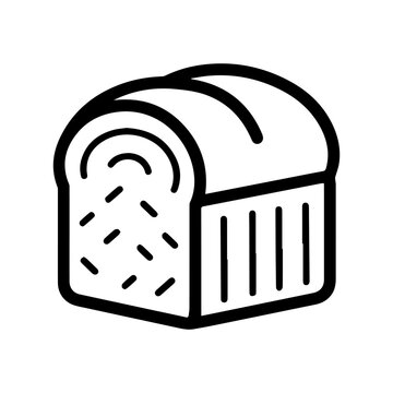 recommend clip art: bread icon or modern line symbol. Vector line art and icon design with bold outline. Black and white Pixel Perfect minimalistic symbol isolated white background. Silhouette simple thin sign