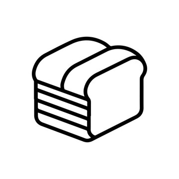 recommend clip art: bread icon or modern line symbol. Vector line art and icon design with bold outline. Black and white Pixel Perfect minimalistic symbol isolated white background. Silhouette simple thin sign