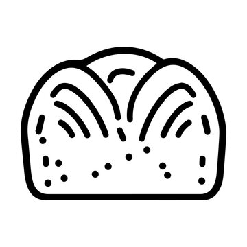 recommend clip art: bread icon or modern line symbol. Vector line art and icon design with bold outline. Black and white Pixel Perfect minimalistic symbol isolated white background. Silhouette simple thin sign