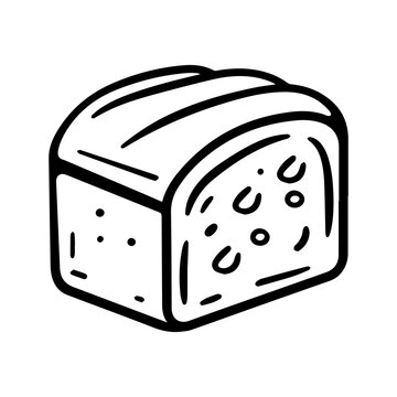 recommend clip art: bread icon or modern line symbol. Vector line art and icon design with bold outline. Black and white Pixel Perfect minimalistic symbol isolated white background. Silhouette simple thin sign