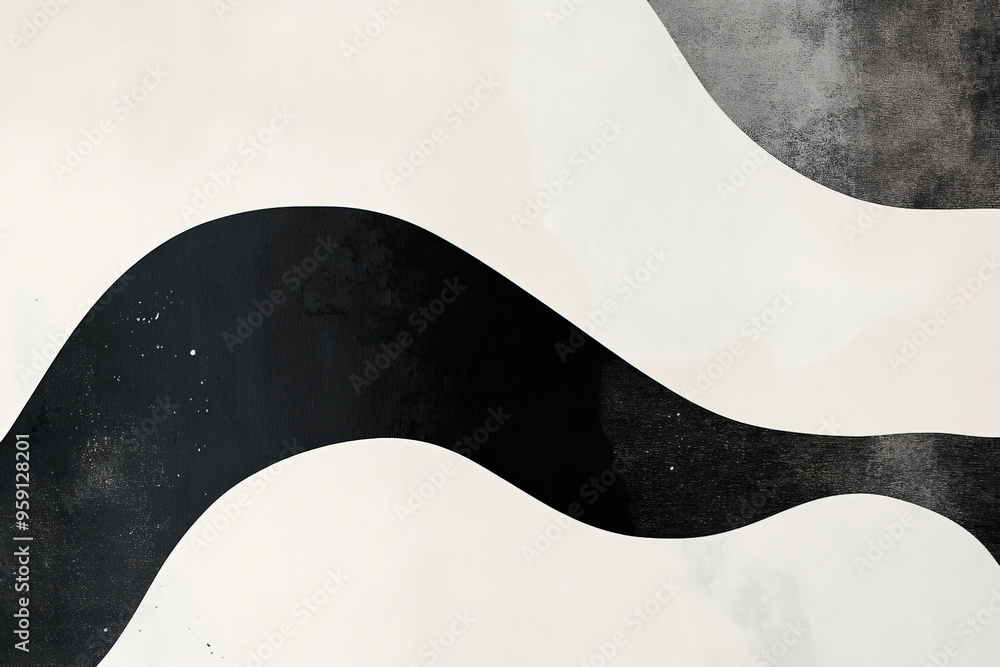 Poster a modern abstract design with a focus on negative space and minimalism. the composition is clean and