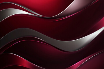 An elegant abstract background with rich, deep colors in burgundy and silver. The design features a luxurious, high-class look with smooth gradients and subtle textures.