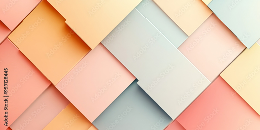 Poster a sophisticated background with light color blocks arranged in a dynamic, abstract layout. the desig