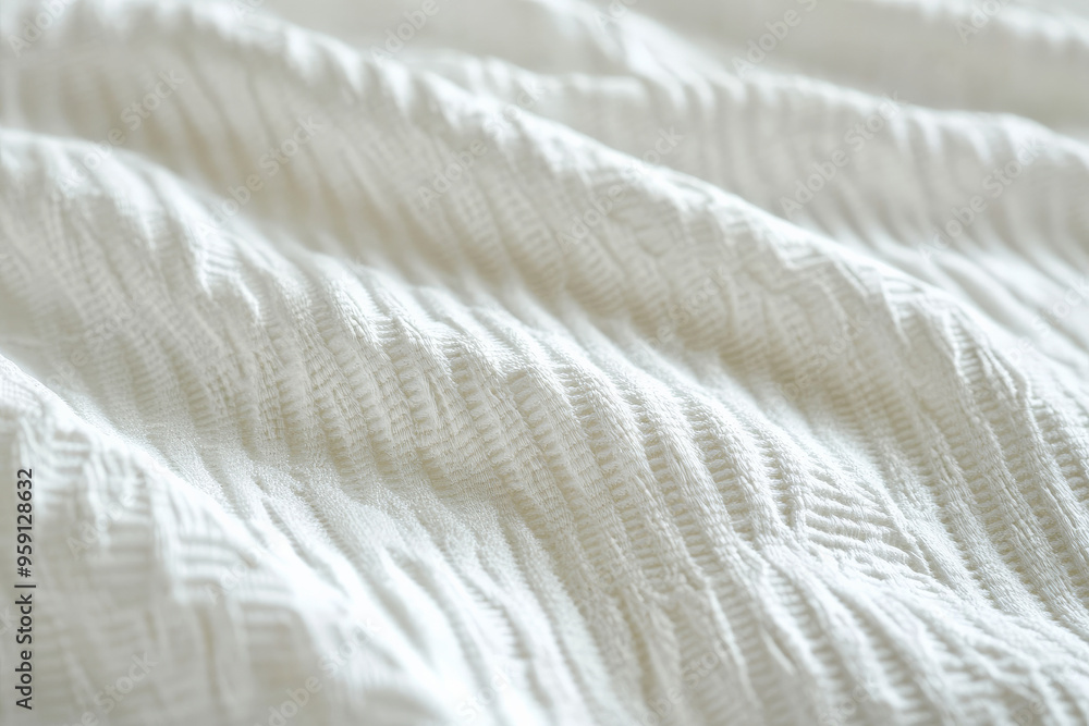 Poster a close-up of a white textured surface with a subtle fabric-like texture. the surface features soft,