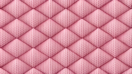 Textured pink fabric pattern with quilted design for background or decoration
