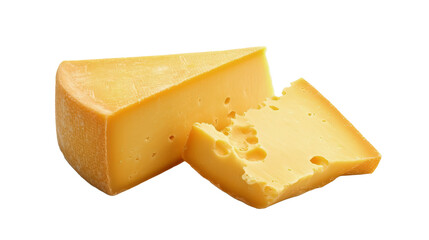 Gruyere Cheese isolated on a transparent background