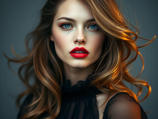 Fototapeta premium portrait of a woman with red hair