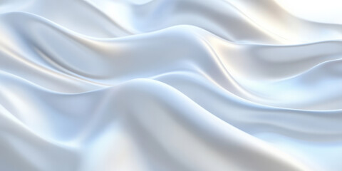 Obraz premium A minimalist 3D light white background with smooth, flowing lines and soft light reflections. The design features a contemporary, stylish look with a refined texture.