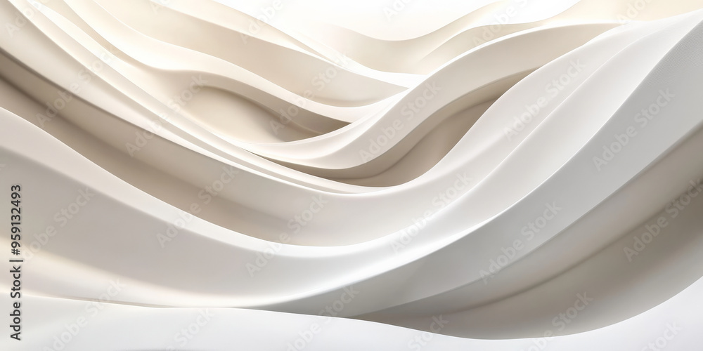 Poster a minimalist 3d light white background with clean, smooth lines and gentle lighting. the design feat