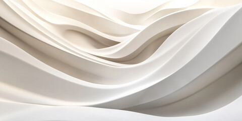 A minimalist 3D light white background with clean, smooth lines and gentle lighting. The design features a stylish, modern appearance with subtle depth and texture.