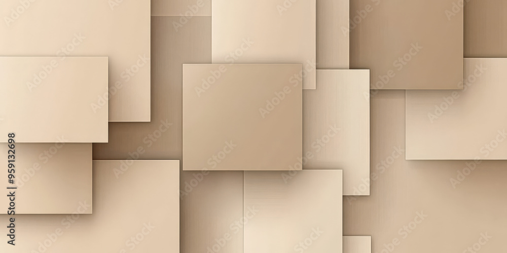 Poster a sophisticated background with light color blocks in shades of beige and taupe. the design features