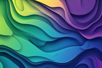 A dynamic abstract background with bright, bold colors in green, blue, and purple. The design has a contemporary feel with high-contrast patterns and smooth gradients.