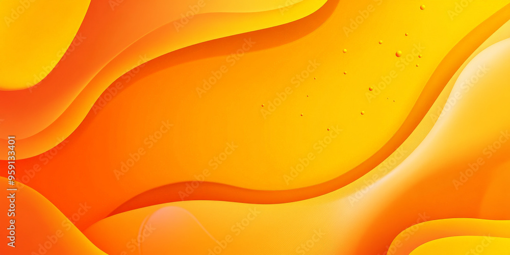Poster vibrant web design backdrop with a bold, orange-to-yellow gradient and dynamic, abstract shapes in t