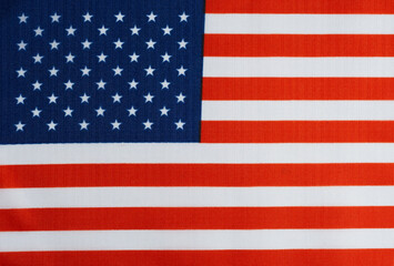 American flag background. Close-up of United States of America flag.