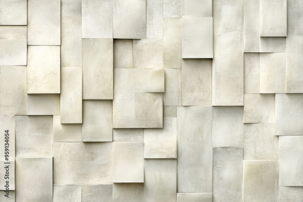 Aufkleber a refined background with light color blocks in various shades of white and ivory. the design featur
